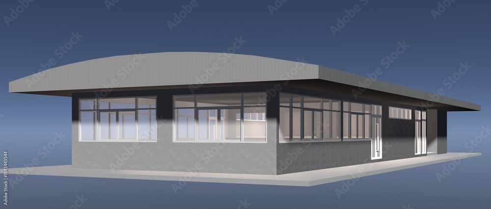 Fototapeta premium 3D illustration of building project