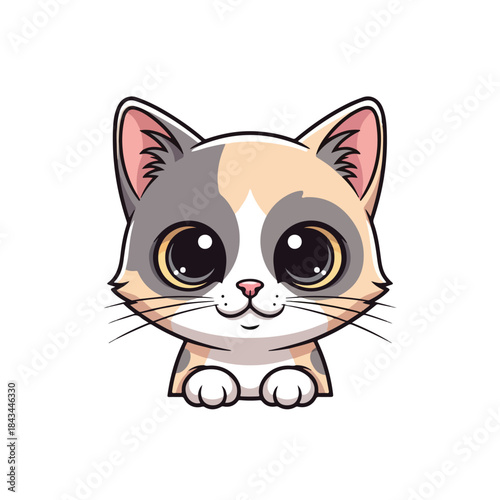 Cartoon husky dog wearing blue DJ headphones, music concept illustration