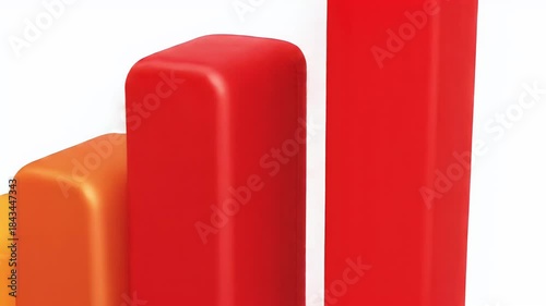 Colorful Bar Graph Showing Growth and Progress in Business.