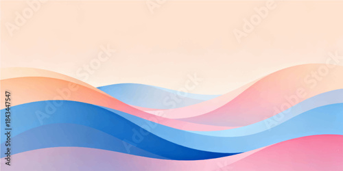Abstract colorful wave vector illustration background with curve lines and light shape pattern for web design template or business wallpaper art