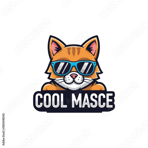 Cartoon wolf wearing DJ headphones, music and audio concept, illustration for party and entertainment industry.