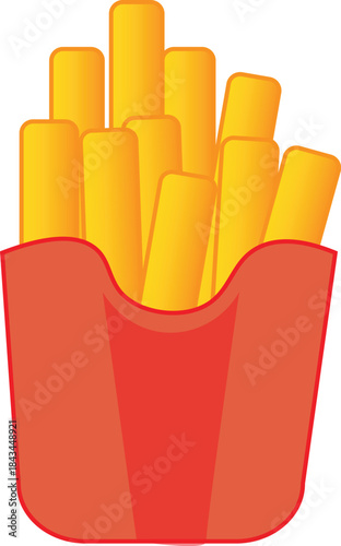 vector of French Fries packet