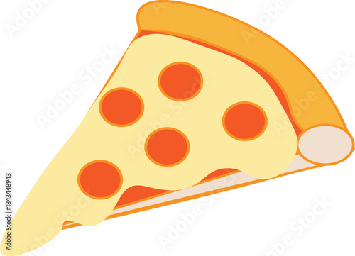 vector illustration of pizza slice