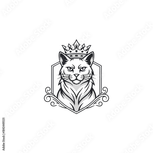 Muscular cartoon cat lifting dumbbell, exercising with determination and strength in a playful illustration.