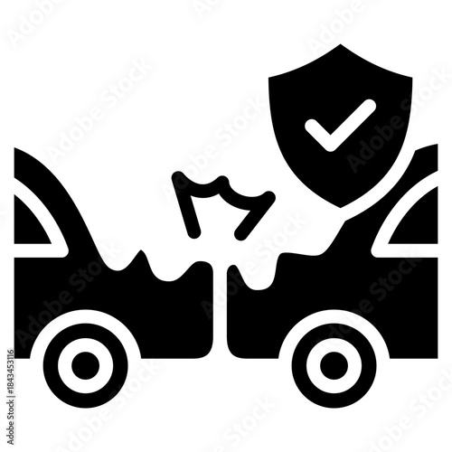 Car Accident Claim  Icon Element For Design