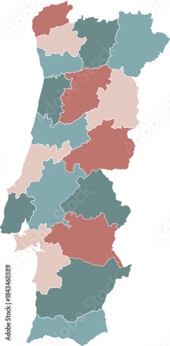 High-capacity Portugal detailed map illustration 