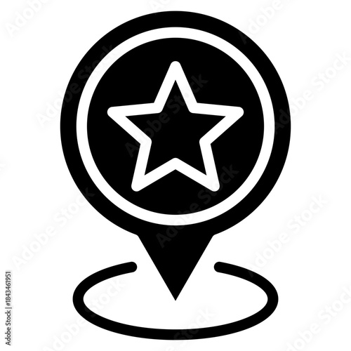 Navigation Star Icon Element For Design