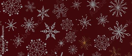 Festive snowflake design on...