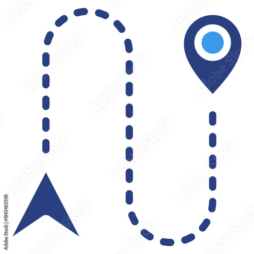 Route Path Icon Element For Design