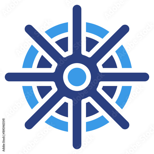 Navigation Wheel Icon Element For Design