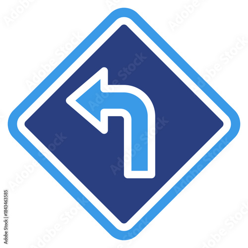 Turn Left Icon Element For Design