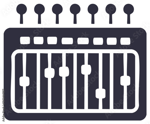 Audio Mixing Board Illustration