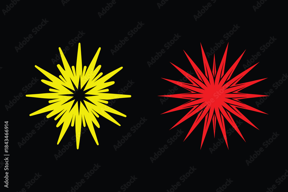Fototapeta premium Fireworks Splash Explosion Silhouette – Celebration Burst Vector
