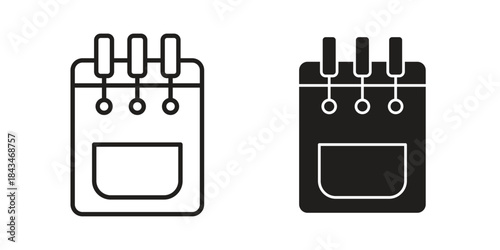 Ice cream maker icons. Solid black silhouette and line art outline. Minimal design element,