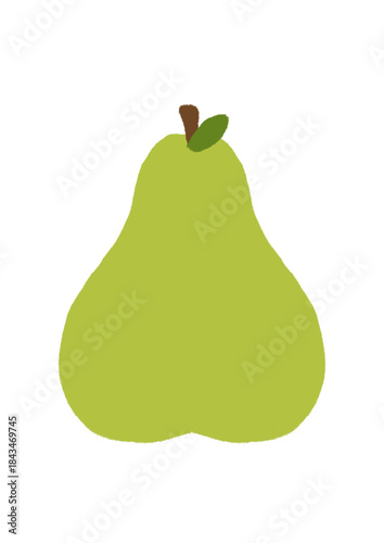 Cute Flat Fruit Icons Illustration Set