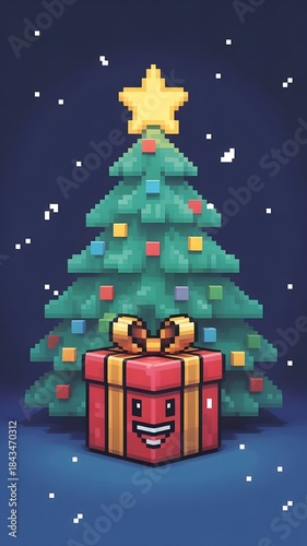 christmas tree with gifts