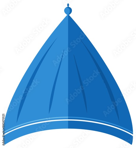 Blue ceremonial hat illustration formal headwear design element