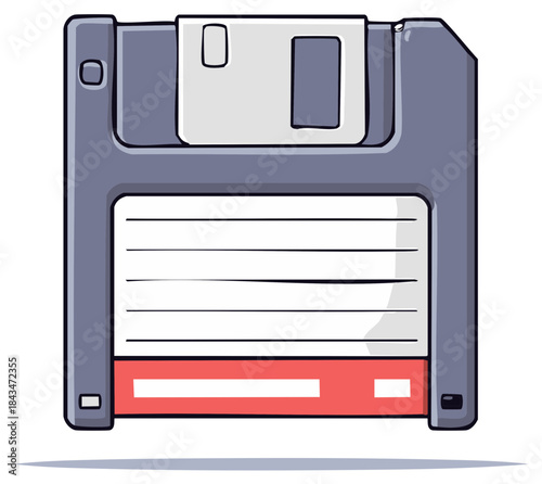 Floppy Disk Vector Illustration Data Storage Archive Obsolete Media Digital Memory