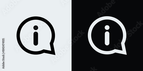 Info sign on speech bubble. Information icon