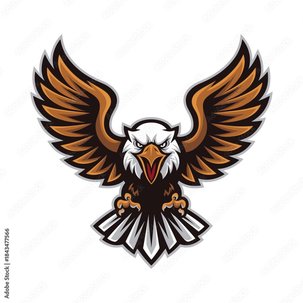 Obraz premium Sport eagle logo vector design. 