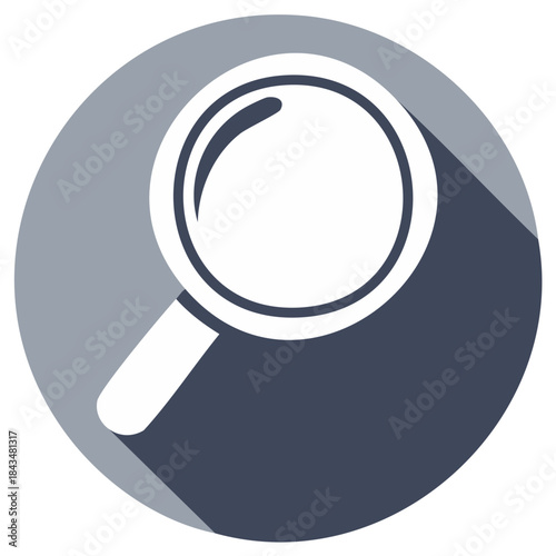 Magnifying Glass Vector Icon Search Tool Flat Design Graphic