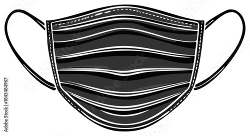 Essential protective medical face mask illustration for health safety and disease prevention