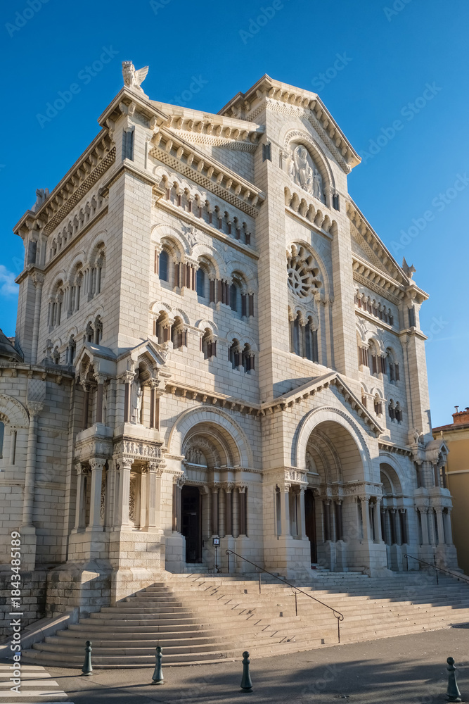 Obraz premium Saint Nicholas Cathedral in Monaco with Tombs of Princess Grace and Prince Rainier