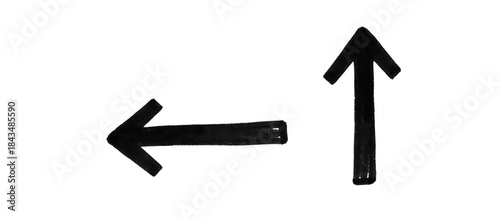 手描きマーカー矢印｜背景なし・透過PNG・コピースペース