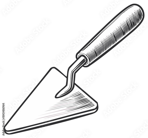 Classic Engraved Trowel Hand Tool for Construction Masonry and Gardening Work