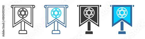 Maccabees icon set multiple style collection	