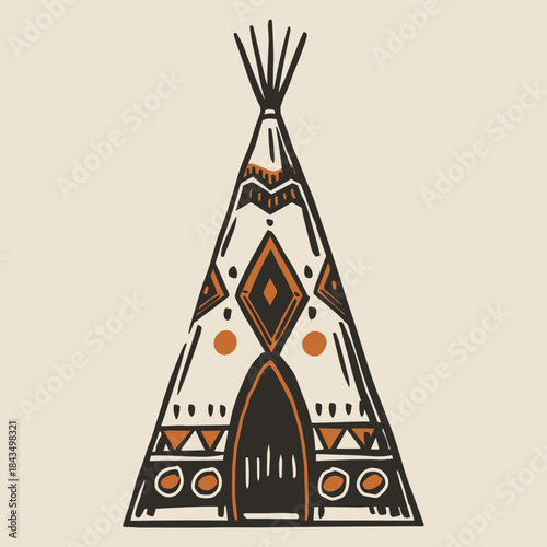 Colorful teepee patterns