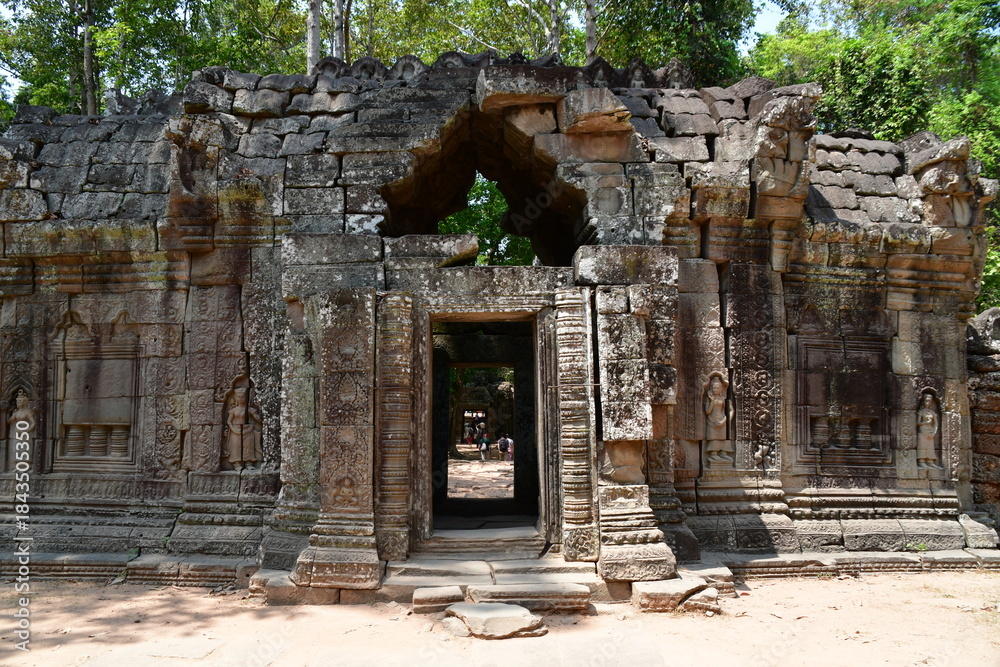 Naklejka premium カンボジア シェムリアップ遺跡群 タ・ソム