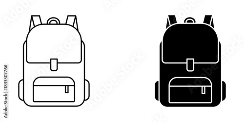 Bag school set icon. vector illustration on white background