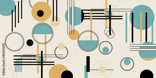 Abstract geometric pattern that can be seamless. Vector Art abstract painting.