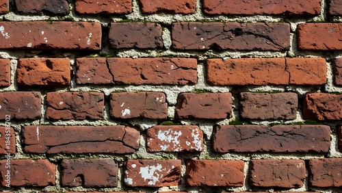ia generated. Brick wall texture with colored tones and seamless repeating pattern, perfect for widescreen backgrounds, banners, and design projects.
