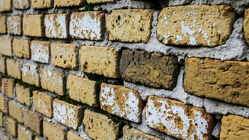 ia generated. Brick wall texture with colored tones and seamless repeating pattern, perfect for widescreen backgrounds, banners, and design projects.
