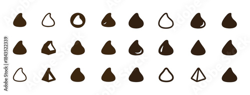Various minimalist seed illustrations in abstract shapes and sty