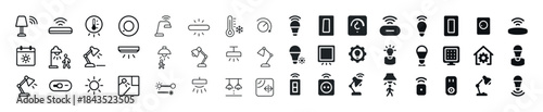 Smart home device icons collection for automation and control