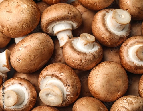 fresh mushrooms on a market stall