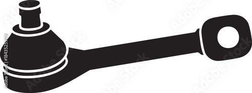 Steering Tie Rod End Silhouettes Vector Linkage