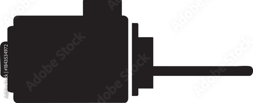 Car Door Lock Actuator Silhouettes Vector Mechanism