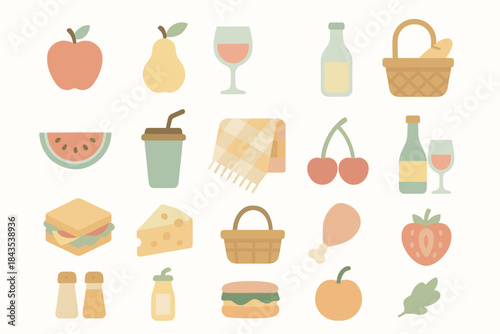 The emoji depicts a picnic (or typical foods and items for a picnic in nature).