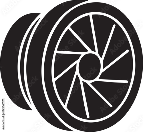 Combustor Swirl Vane Silhouettes Vector Air Fuel Mixer