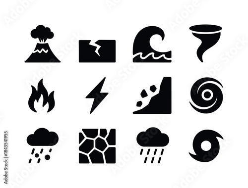 Earth's Fury Icons. Earth