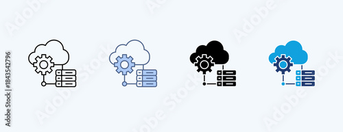Big Data Multiple Icon Illustration Vector