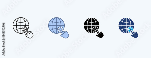 Internet Multiple Icon Illustration Vector