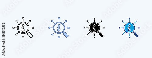 Information Multiple Icon Illustration Vector