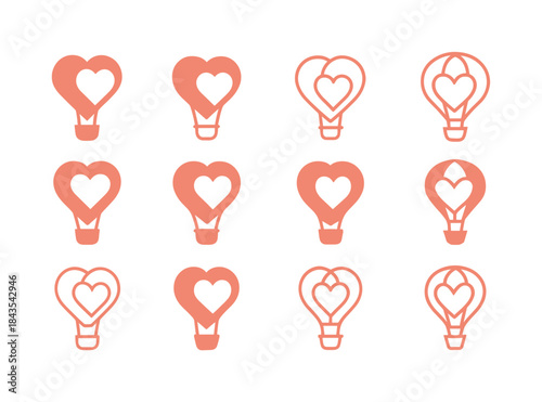 Romantic Getaway Logos. Romantic getaways and vacations. Icon se