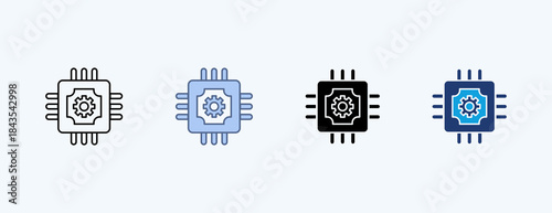 Hardware Multiple Icon Illustration Vector