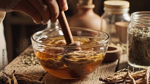 Herbal tea preparation - A step-by-step guide to making a healthy drink.